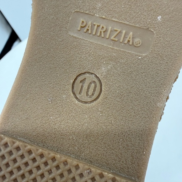 Patrizia Charmer Wedge Sandal with Crystal & Gold Shimmer Ankle Strap Size 10 - Picture 7 of 15